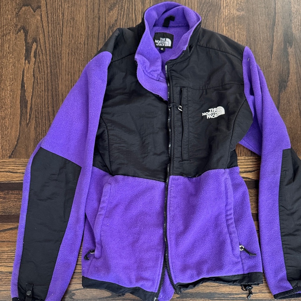 The North Face Black and Purple Fleece Jacket